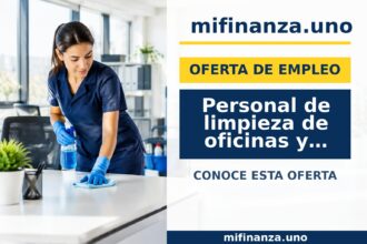 Personal realizando la limpieza de una oficina