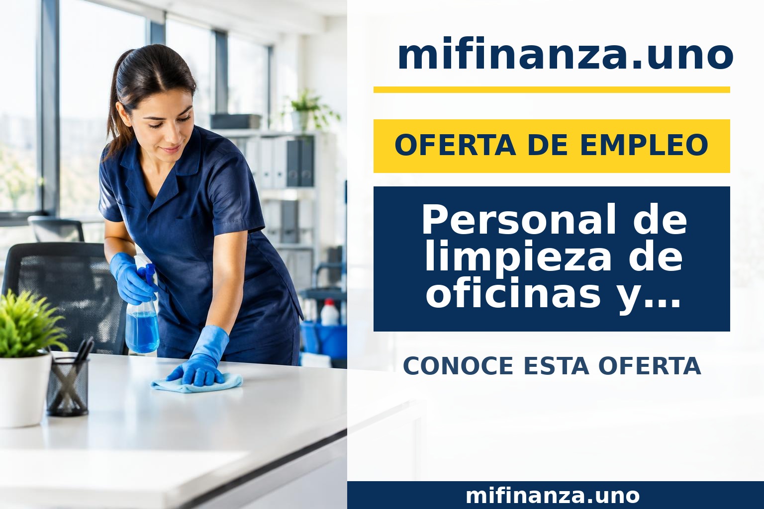 Personal realizando la limpieza de una oficina